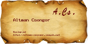 Altman Csongor névjegykártya